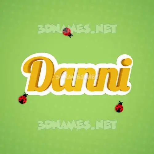 danni in Ladybugs style - 3D name wallpaper
