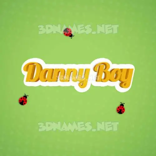danny boy in Ladybugs style - 3D name wallpaper danny boy in Ladybugs style - 3D name wallpaper
