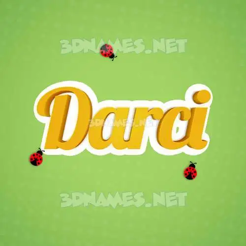 darci in Ladybugs style - 3D name wallpaper