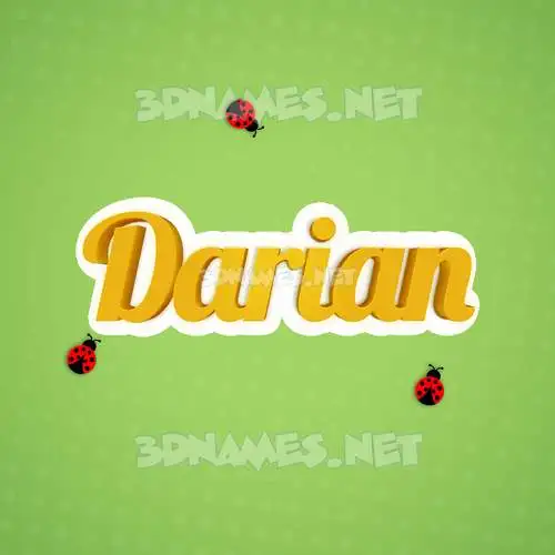 darian in Ladybugs style - 3D name wallpaper