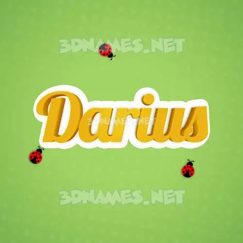 darius in Ladybugs style - 3D name wallpaper