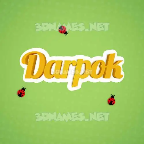 darpok in Ladybugs style - 3D name wallpaper darpok in Ladybugs style - 3D name wallpaper