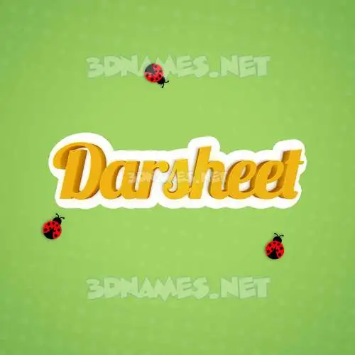 darsheet in Ladybugs style - 3D name wallpaper darsheet in Ladybugs style - 3D name wallpaper
