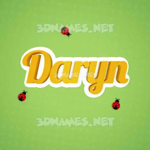 daryn in Ladybugs style - 3D name wallpaper