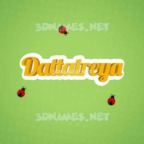 dattatreya in Ladybugs style - 3D name wallpaper