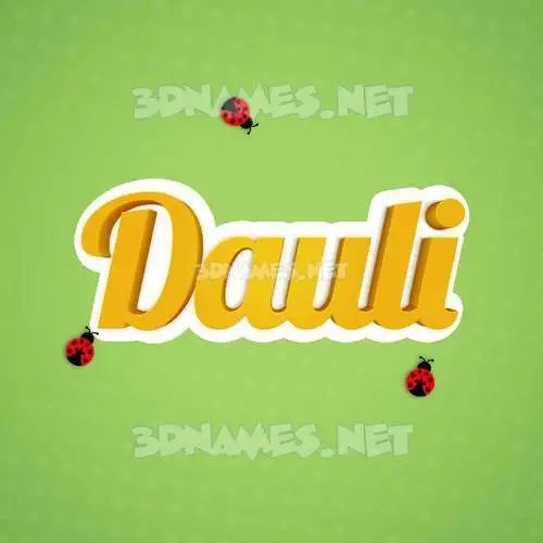dauli in Ladybugs style - 3D name wallpaper dauli in Ladybugs style - 3D name wallpaper