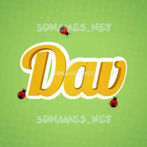 dav in Ladybugs style - 3D name wallpaper dav in Ladybugs style - 3D name wallpaper