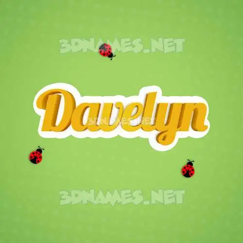 davelyn in Ladybugs style - 3D name wallpaper