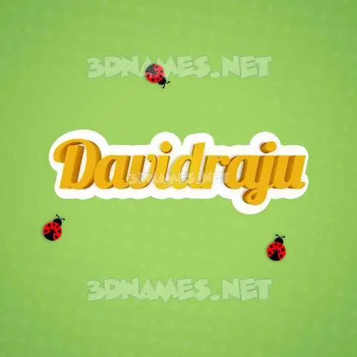 davidraju in Ladybugs style - 3D name wallpaper