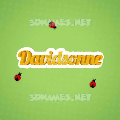 davidsonne in Ladybugs style - 3D name wallpaper