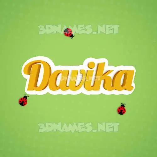 davika in Ladybugs style - 3D name wallpaper