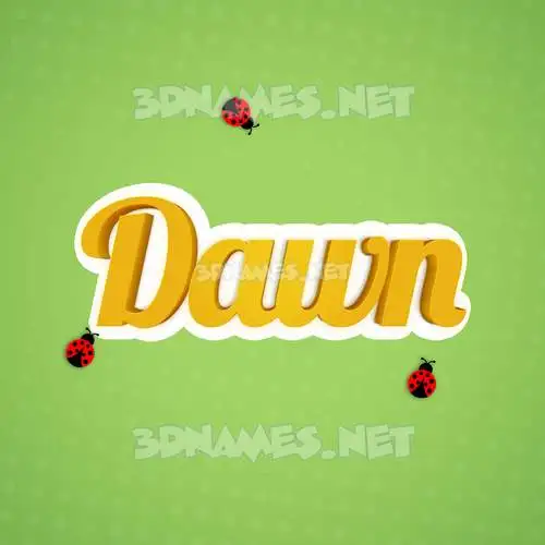 dawn in Ladybugs style - 3D name wallpaper dawn in Ladybugs style - 3D name wallpaper