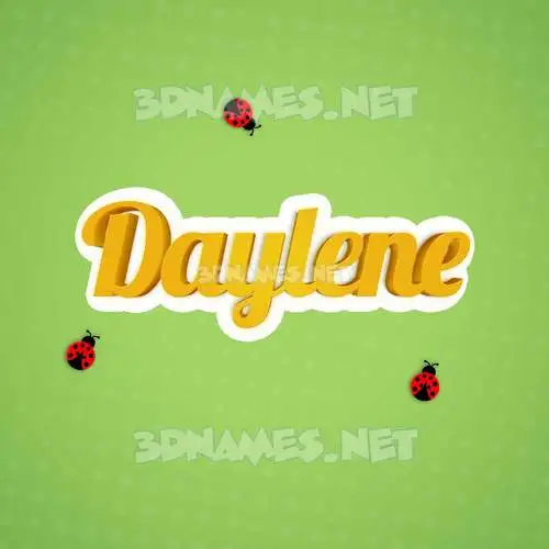 daylene in Ladybugs style - 3D name wallpaper