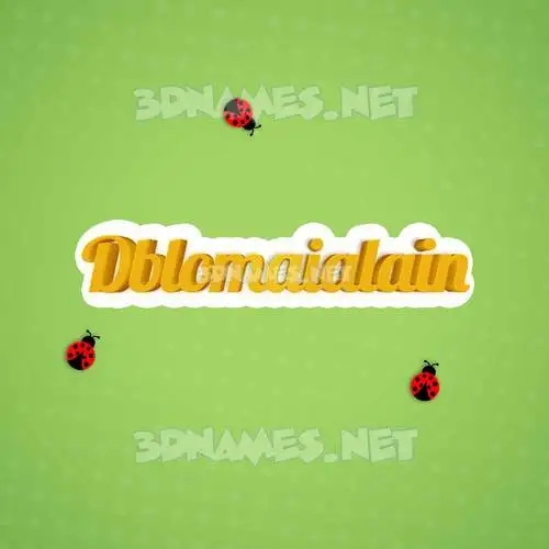dblomaialain in Ladybugs style - 3D name wallpaper dblomaialain in Ladybugs style - 3D name wallpaper