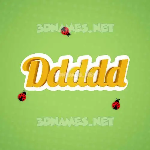 ddddd in Ladybugs style - 3D name wallpaper ddddd in Ladybugs style - 3D name wallpaper