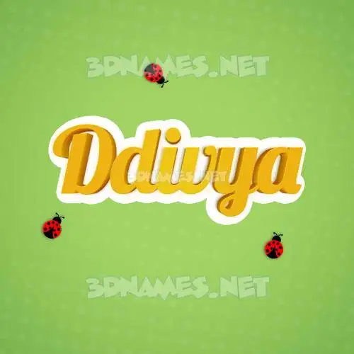 ddivya in Ladybugs style - 3D name wallpaper