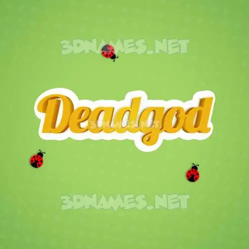 deadgod in Ladybugs style - 3D name wallpaper deadgod in Ladybugs style - 3D name wallpaper