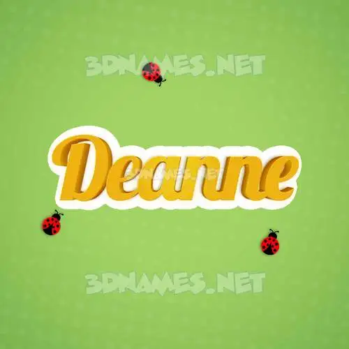 deanne in Ladybugs style - 3D name wallpaper