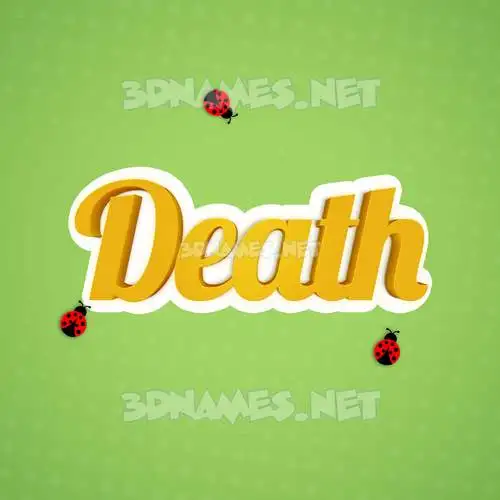death in Ladybugs style - 3D name wallpaper death in Ladybugs style - 3D name wallpaper