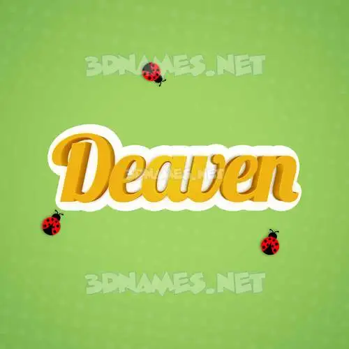 deaven in Ladybugs style - 3D name wallpaper deaven in Ladybugs style - 3D name wallpaper