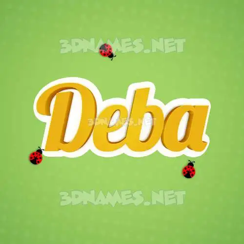 deba in Ladybugs style - 3D name wallpaper