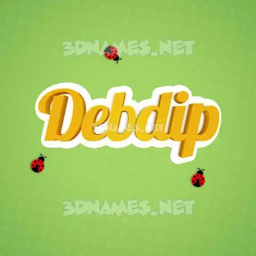 debdip in Ladybugs style - 3D name wallpaper
