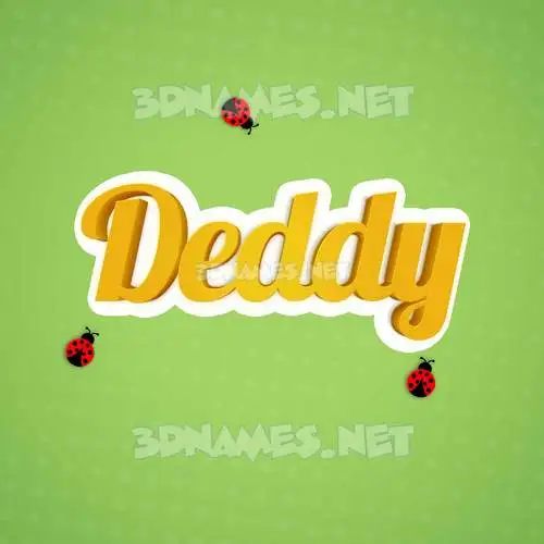 deddy in Ladybugs style - 3D name wallpaper deddy in Ladybugs style - 3D name wallpaper