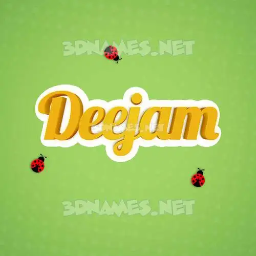 deejam in Ladybugs style - 3D name wallpaper deejam in Ladybugs style - 3D name wallpaper
