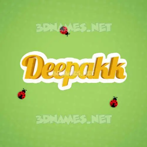 deepakk in Ladybugs style - 3D name wallpaper