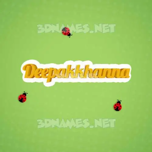 deepakkhanna in Ladybugs style - 3D name wallpaper
