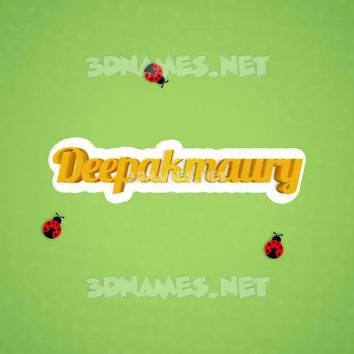 deepakmaury in Ladybugs style - 3D name wallpaper deepakmaury in Ladybugs style - 3D name wallpaper
