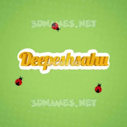 deepeshsahu in Ladybugs style - 3D name wallpaper deepeshsahu in Ladybugs style - 3D name wallpaper