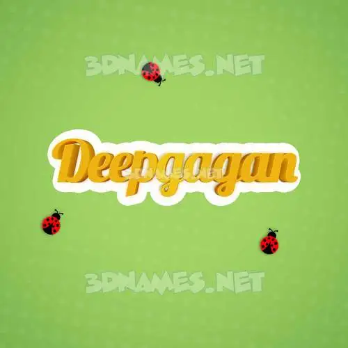 deepgagan in Ladybugs style - 3D name wallpaper
