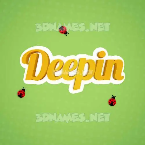 deepin in Ladybugs style - 3D name wallpaper deepin in Ladybugs style - 3D name wallpaper