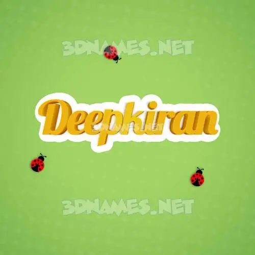 deepkiran in Ladybugs style - 3D name wallpaper