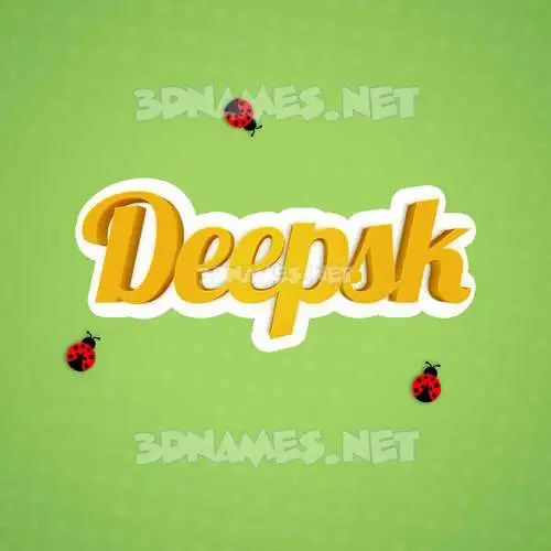 deepsk in Ladybugs style - 3D name wallpaper deepsk in Ladybugs style - 3D name wallpaper