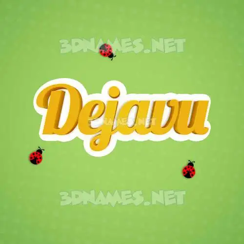 dejavu in Ladybugs style - 3D name wallpaper