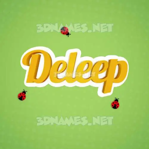 deleep in Ladybugs style - 3D name wallpaper