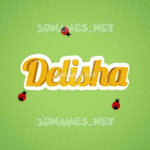 delisha in Ladybugs style - 3D name wallpaper delisha in Ladybugs style - 3D name wallpaper