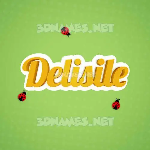 delisile in Ladybugs style - 3D name wallpaper delisile in Ladybugs style - 3D name wallpaper