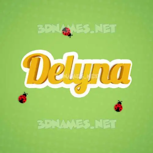 delyna in Ladybugs style - 3D name wallpaper delyna in Ladybugs style - 3D name wallpaper