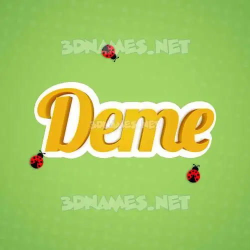 deme in Ladybugs style - 3D name wallpaper deme in Ladybugs style - 3D name wallpaper