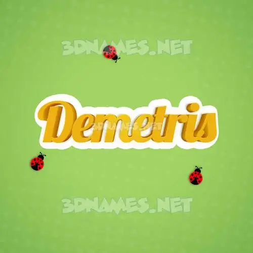 demetris in Ladybugs style - 3D name wallpaper demetris in Ladybugs style - 3D name wallpaper