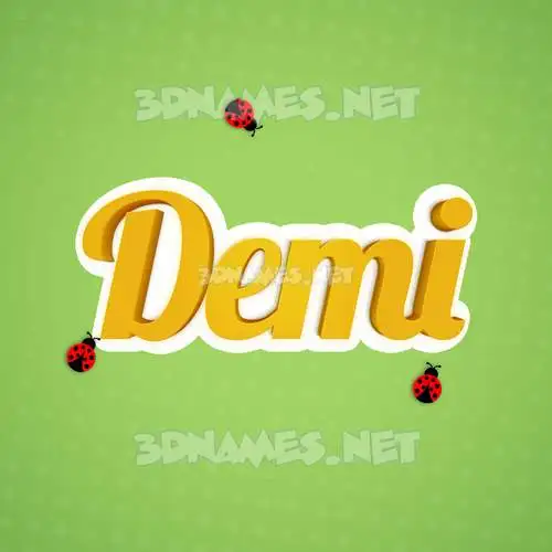 demi in Ladybugs style - 3D name wallpaper demi in Ladybugs style - 3D name wallpaper