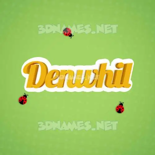 denwhil in Ladybugs style - 3D name wallpaper denwhil in Ladybugs style - 3D name wallpaper