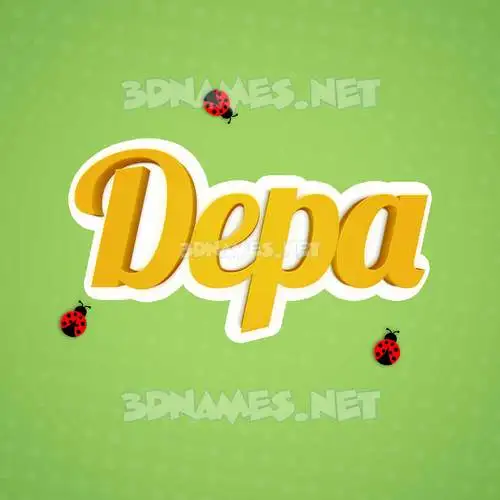 depa in Ladybugs style - 3D name wallpaper depa in Ladybugs style - 3D name wallpaper