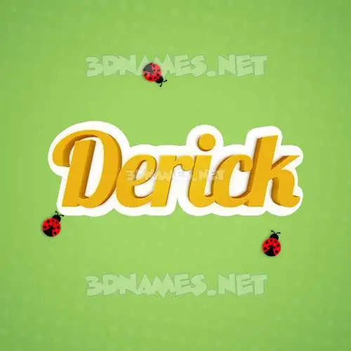 derick in Ladybugs style - 3D name wallpaper derick in Ladybugs style - 3D name wallpaper