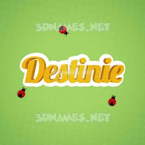 destinie in Ladybugs style - 3D name wallpaper destinie in Ladybugs style - 3D name wallpaper
