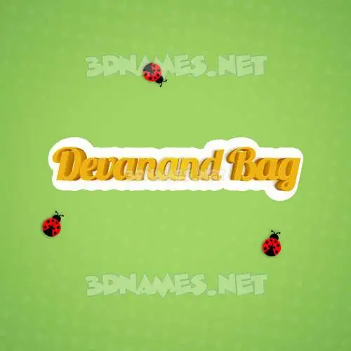 devanand bag in Ladybugs style - 3D name wallpaper