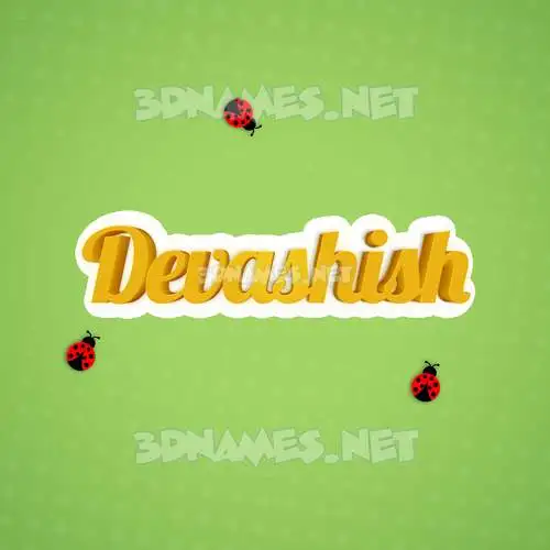devashish in Ladybugs style - 3D name wallpaper